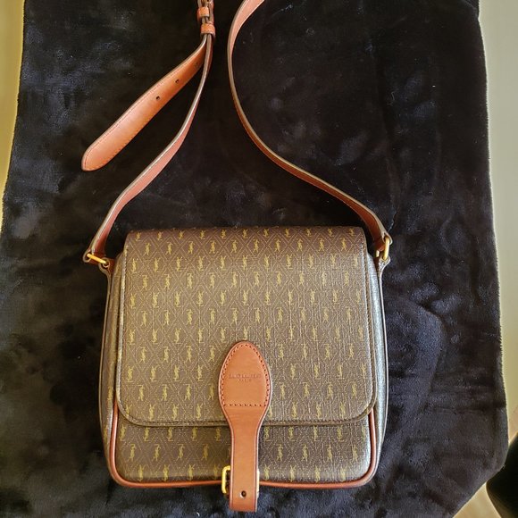 Saint Laurent MONOGRAMME MEDIUM SATCHEL IN CASSANDRE CANVAS AND SMOOTH LEATHER - Picture 4 of 16